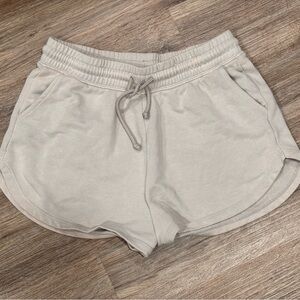 H&M Women's Light Taupe Athletic Drawstring Shorts